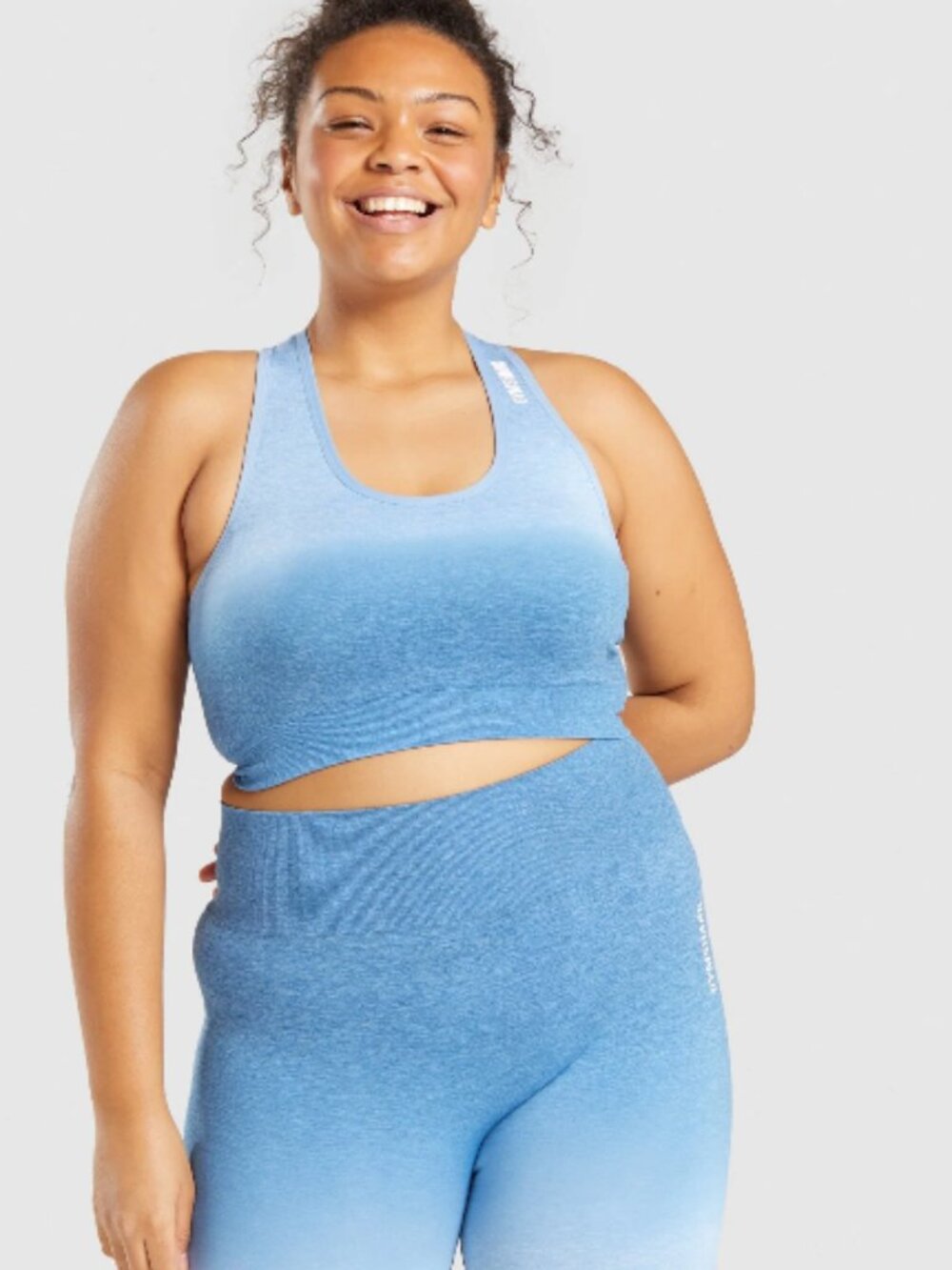 Gymshark Adapt Ombre Seamless Sports Bra Blue Small